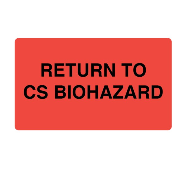 Return to CS Biohazard 2-15/16" x 5" Flr Red w/Black